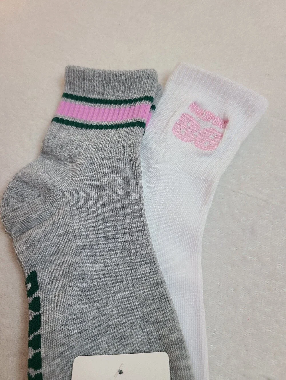 Victoria's Secret PINK 2pk Athletic Cozy Crew Socks OS One Size